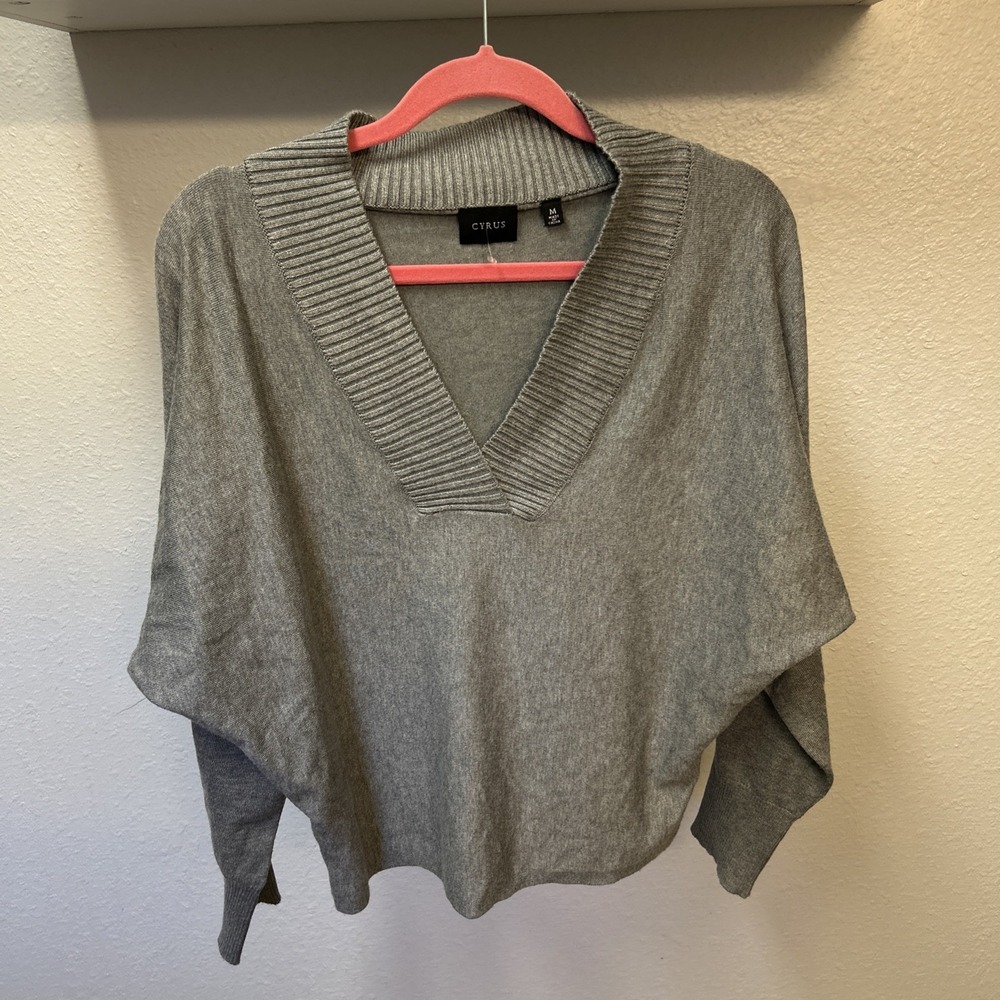 Cyrus V-Neck Sweater in Dusty Mauve Size Medium